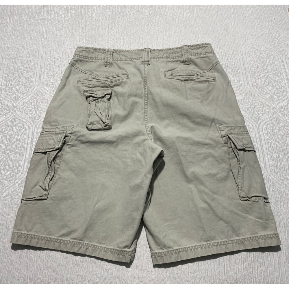Cargo Supply Mens Khaki Tan Cotton Multi Pocket Utility Cargo Shorts‎ Size 32